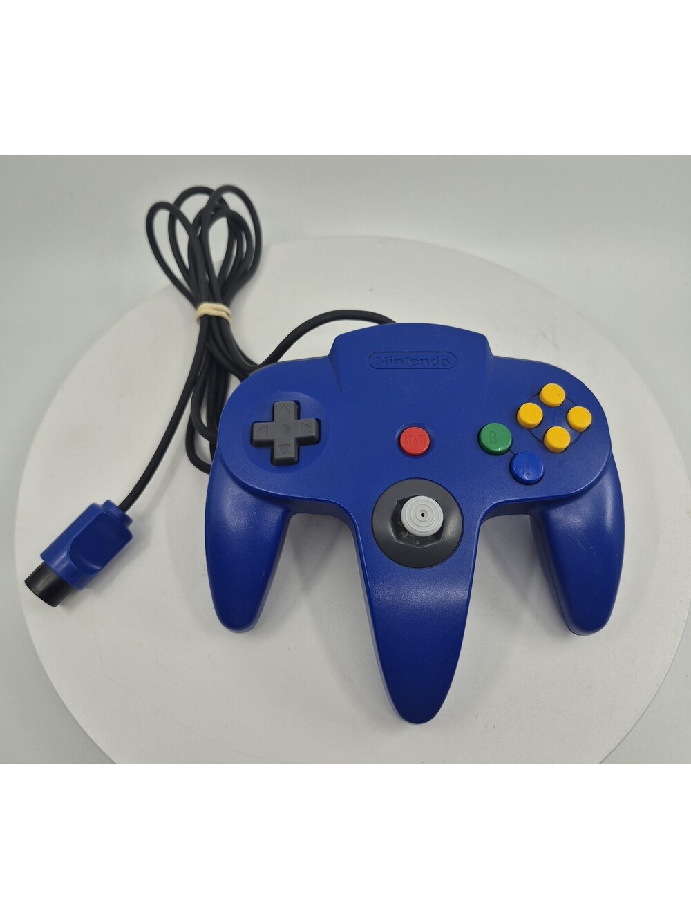 Nintendo 64 Controller N64 Wired OEM Authentic Joystick NUS-005 Blue - TESTED!